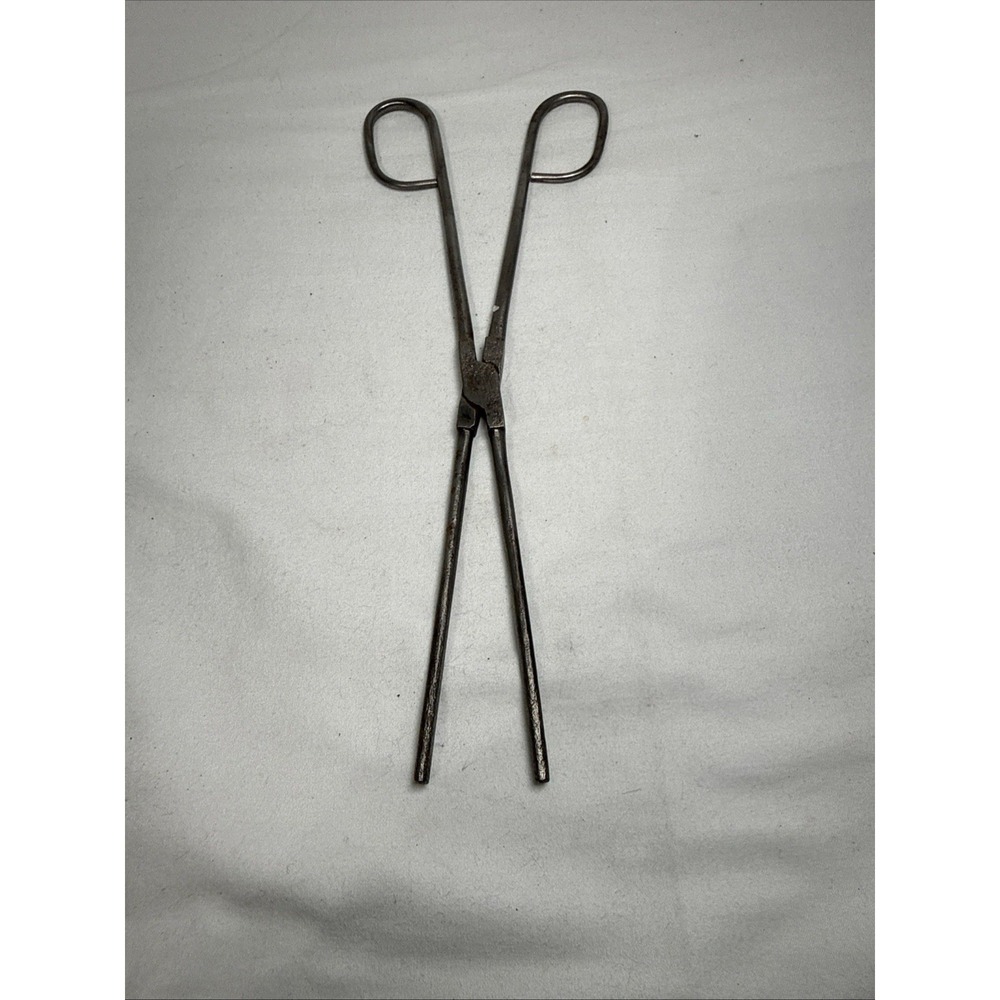 Vintage Fine Tip Ember Tongs, Hand Forged, Straight, Many Uses.